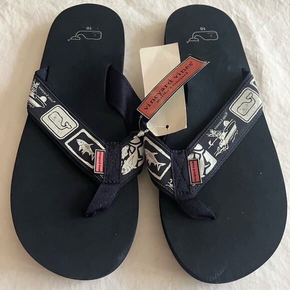 Vineyard Vines Flip Flop Sandals Size 10 Vintage NWT - Picture 4 of 7